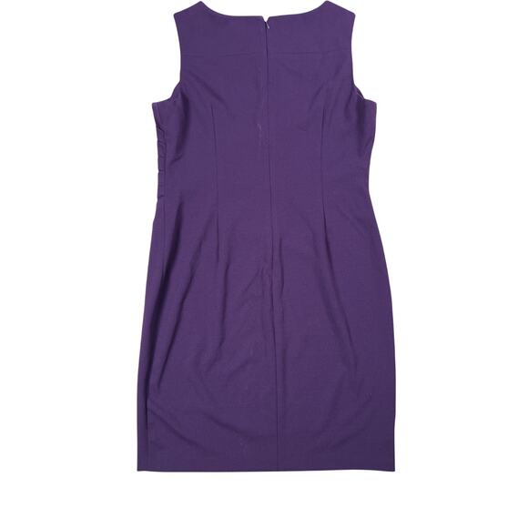 CALVIN KLEIN Starburst Sleeveless Sheath Dress 14 Aubergine Purple - Picture 2 of 6